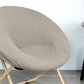 Stretch Fleece Saucer Chair Seat Cover Living Room Spandex Moon Chair Cover